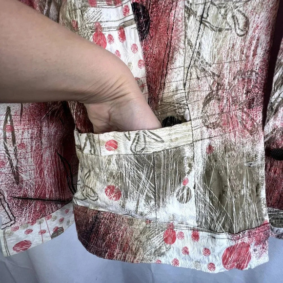 Keren Hart Vintage Textured Artistic Abstract Jacket Size Small - Picture 6 of 10